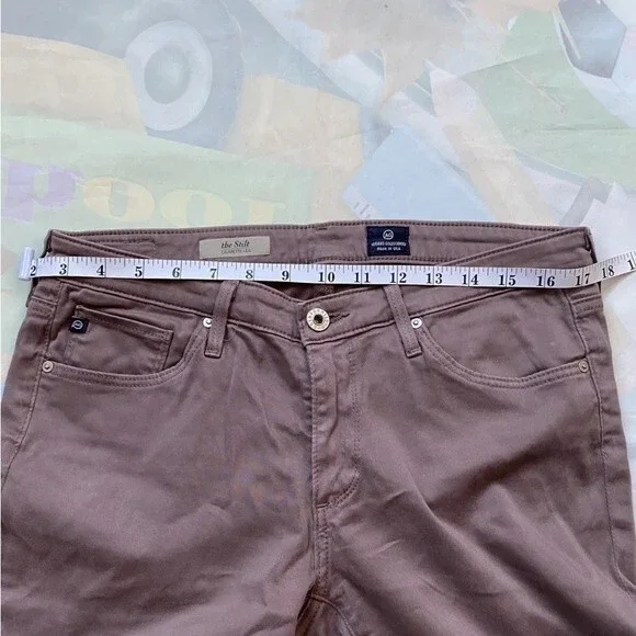 AG Adriano Goldschmied The Stilt  Cigarette Leg Skinny Pants Dusty Purple - Picture 10 of 16